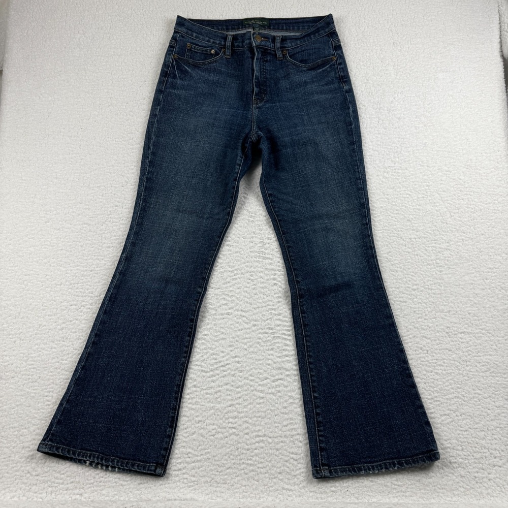 Lauren Ralph Lauren Bootcut Jeans Womens 8 Blue Denim Cotton Stretch High Rise